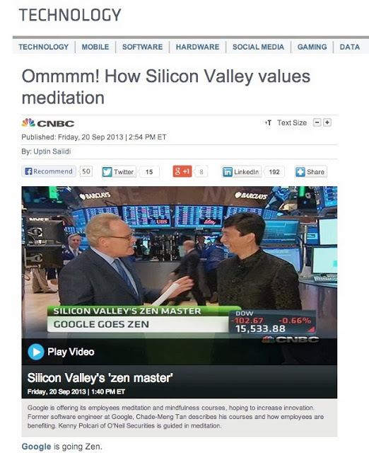 CNBC: Ommmm! How Silicon Valley values meditation