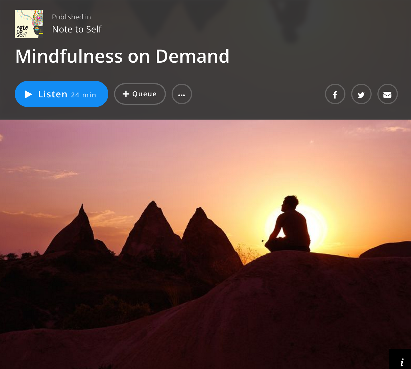WNYC: Mindfulness on Demand